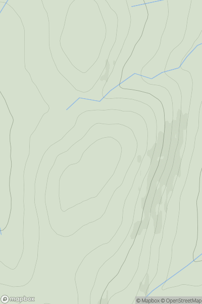 Thumbnail image for Beinn Bhreac North Top [Glen Albyn and the Monadh Liath] showing contour plot for surrounding peak